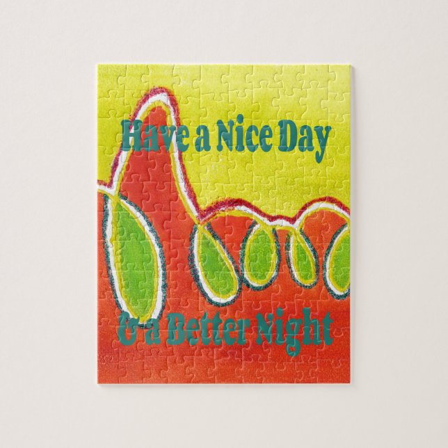 Have a Nice Day & a Better Night with gratitude Jigsaw Puzzle (Vertical)