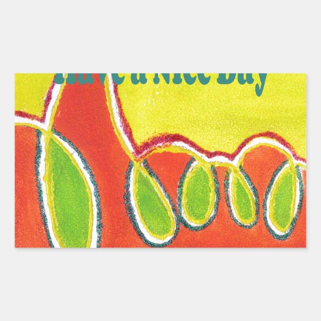 Have a Nice Day & a Better Night with gratitude Rectangular Sticker (Front)