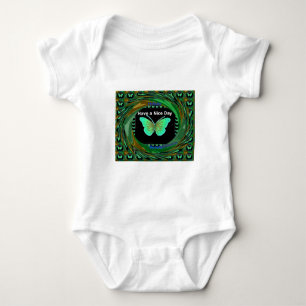 Have a Nice Day and a better night butterfly.png Baby Bodysuit