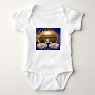 Have A Nice day and a Nice Night.silver Baby Bodysuit