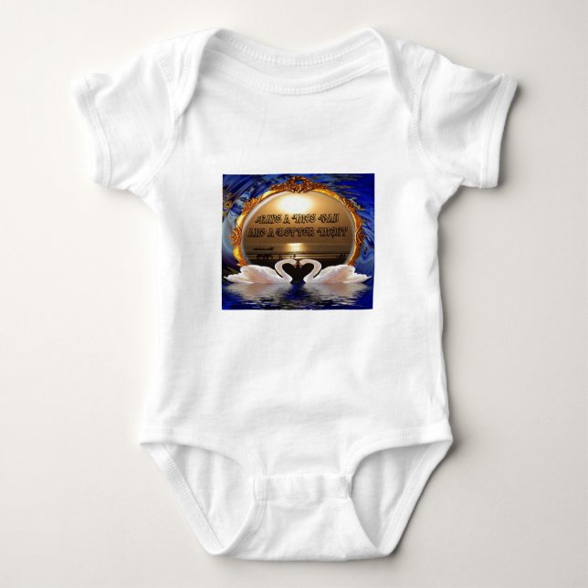 Have A Nice day and a Nice Night.silver Baby Bodysuit (Front)