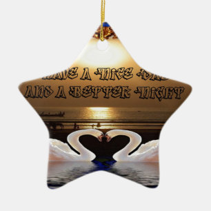 Have A Nice day and a Nice Night.silver Ceramic Tree Decoration