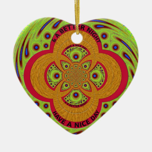 Have a Nice Day Ceramic Tree Decoration (Front)