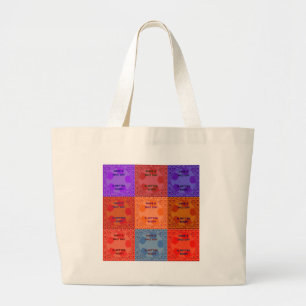 Have a Nice Day colours Large Tote Bag