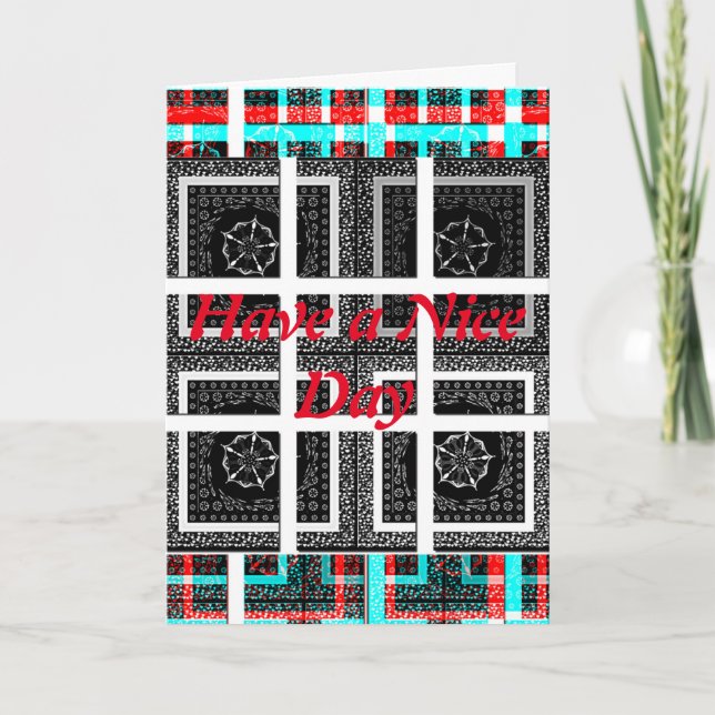 Have a Nice Day Greeting Card Vertical Template (Front)