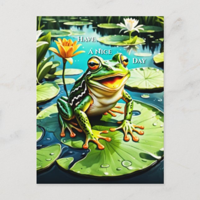 Have A Nice Day Leap Frog Postcard (Front)