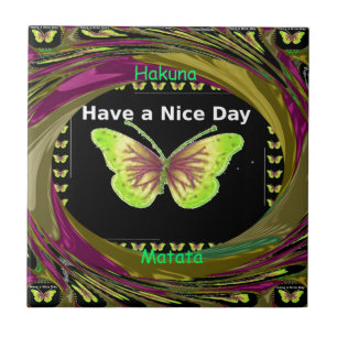 Have a Nice Day: Lovely infinity butterflies art  Tile