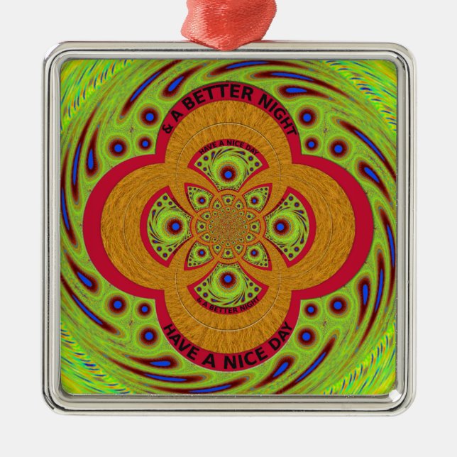 Have a Nice Day Metal Tree Decoration (Front)