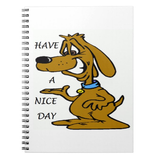 "HAVE A NICE DAY" PUPPY DOG NOTEBOOK (Front)