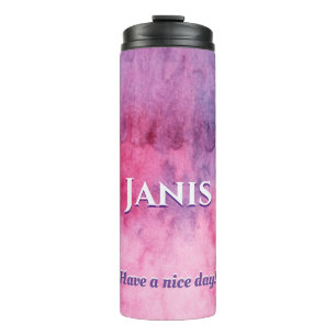 Have A Nice Day Purple Pink Pastel Design Thermal Tumbler