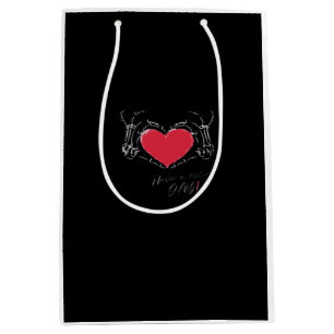 Have A Nice Day! Skeleton Hands With Heart Classic Medium Gift Bag