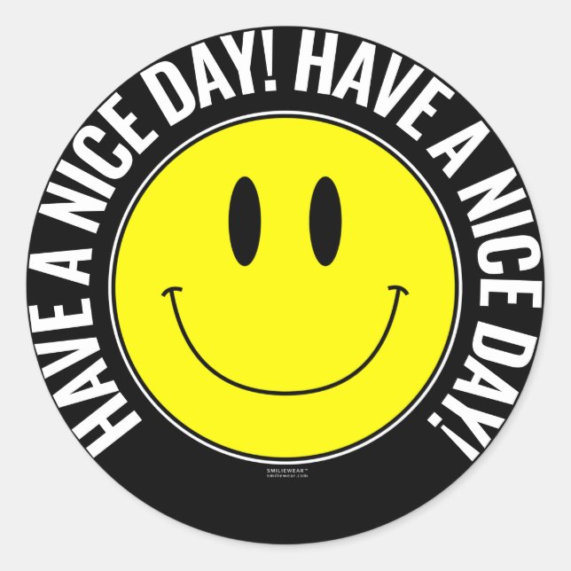 Have a Nice Day! Smilie Sticker (Front)