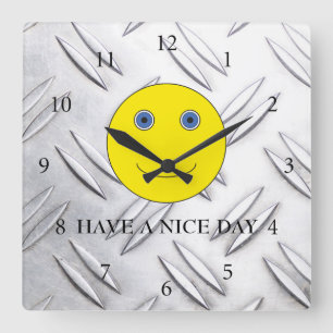Have a nice day square wall clock