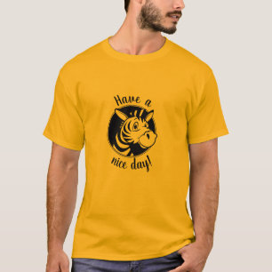 "Have a nice day!" Zebra T-Shirt