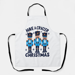 Have a nutcracker christmas apron