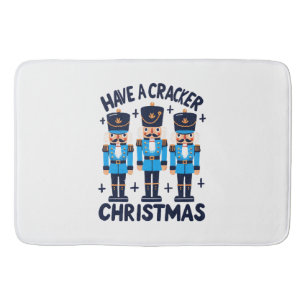 Have a nutcracker christmas bath mat