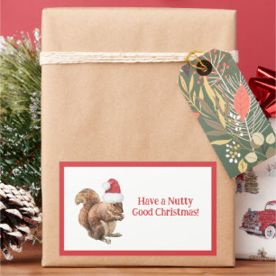 Have a NUTTY Good Christmas Squirrel Holiday  Rectangular Sticker