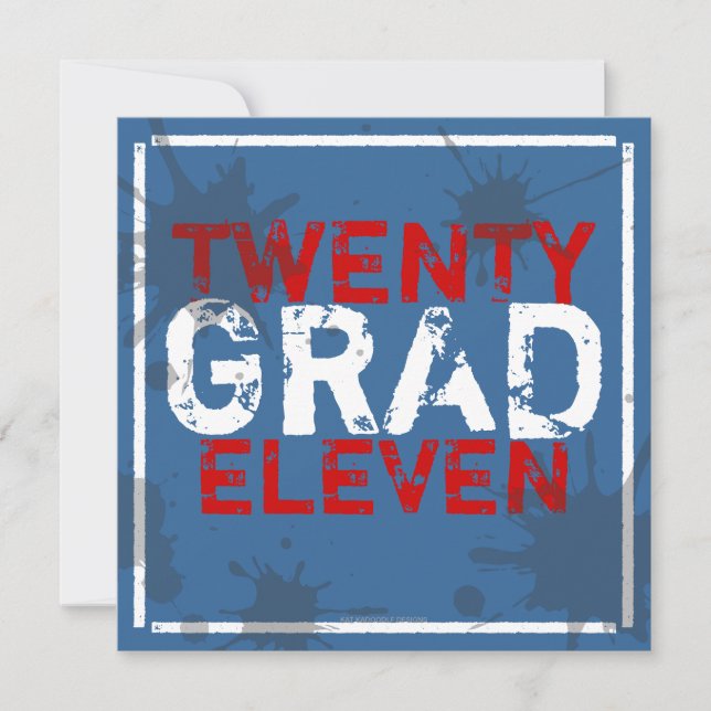 Have a Party Grunge Graduation Party Invitation (Front)
