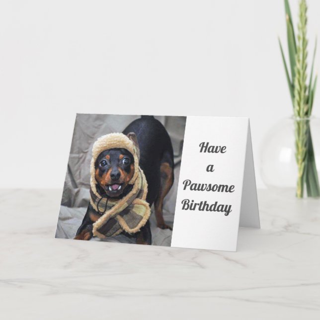 HAVE A **PAWSOME  BIRTHDAY** CARD (Front)