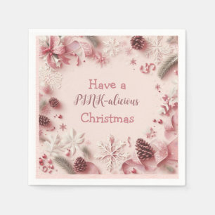 Have A PINK-alicious Christmas Napkin