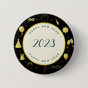 Have a prosperous New Year, As the New Year 6 Cm Round Badge