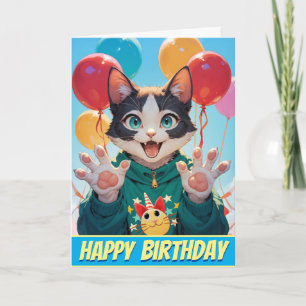 Have a PURR-fect Kitty Cat Birthday!  Card