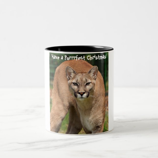Have a Purrrfect Christmas Two-Tone Coffee Mug (Center)