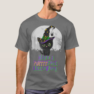 Have a Purrrfect Halloween cute spooky black kitt T-Shirt