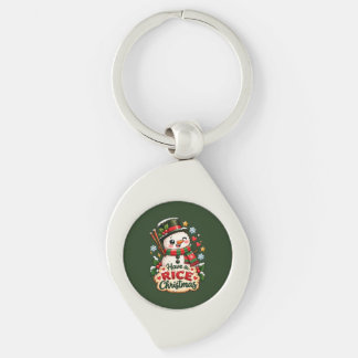 Have a Rice Christmas Kawaii Sushi Snowman Key Ring