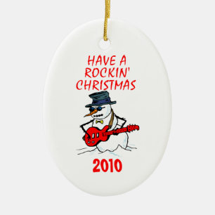 Have A Rockin' Christmas Ceramic Tree Decoration