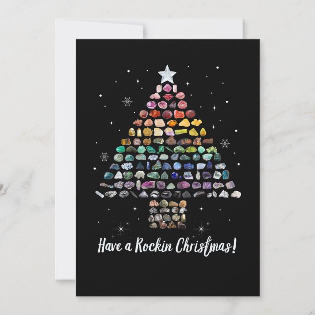 Have a Rockin Christmas! Crystal Gems Tree Card (Front)
