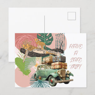 Have A Safe Trip Holiday Postcard