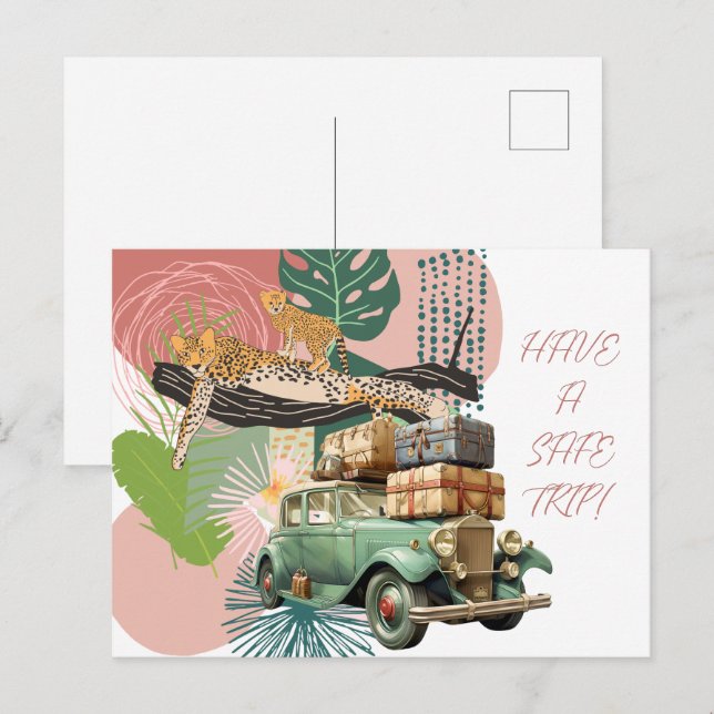 Have A Safe Trip Holiday Postcard (Front/Back)