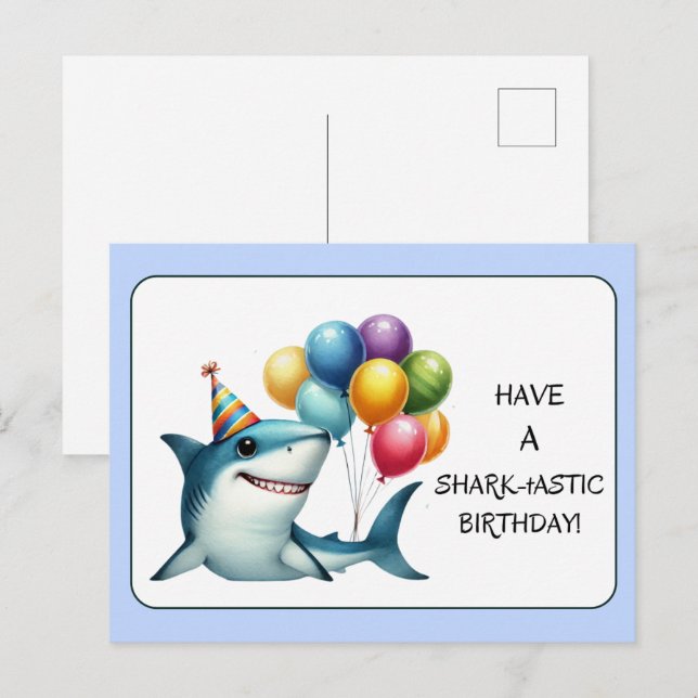 Have a Shark-tastic Birthday Card (Front/Back)