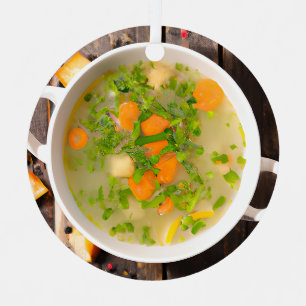 Have a Soup-erb Christmas Funny Soup Pun Metal Tree Decoration