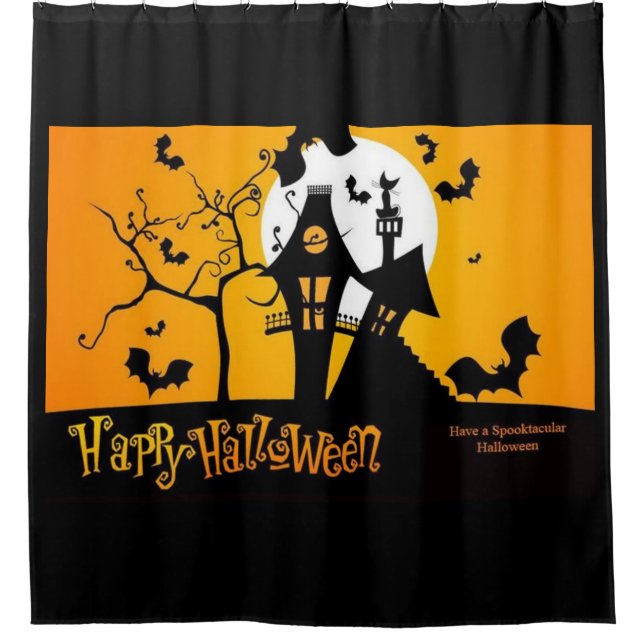 Have A Spooktacular Halloween Shower Curtain (Front)