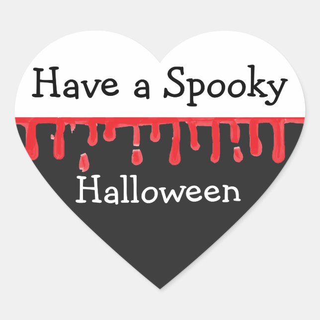 Have a Spooky Halloween Heart Sticker (Front)