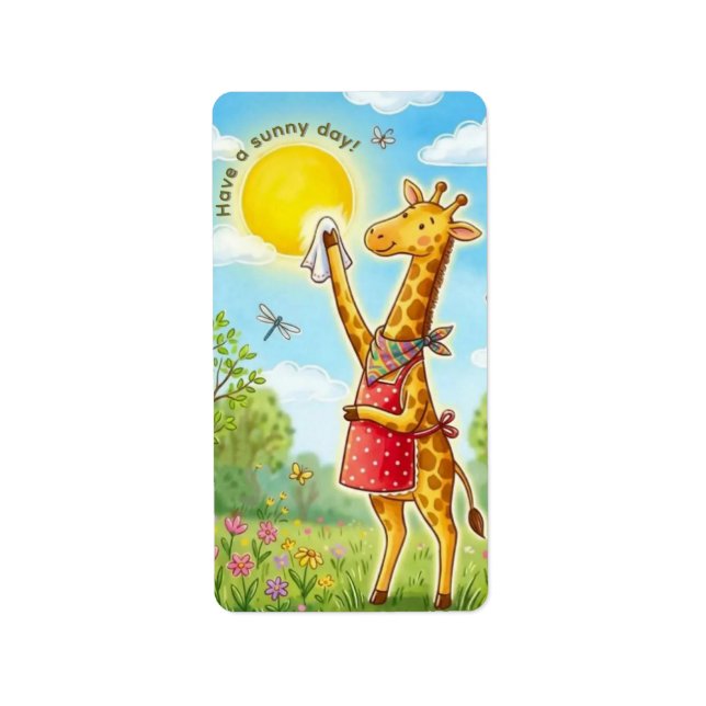 Have a sunny day! label (Front)