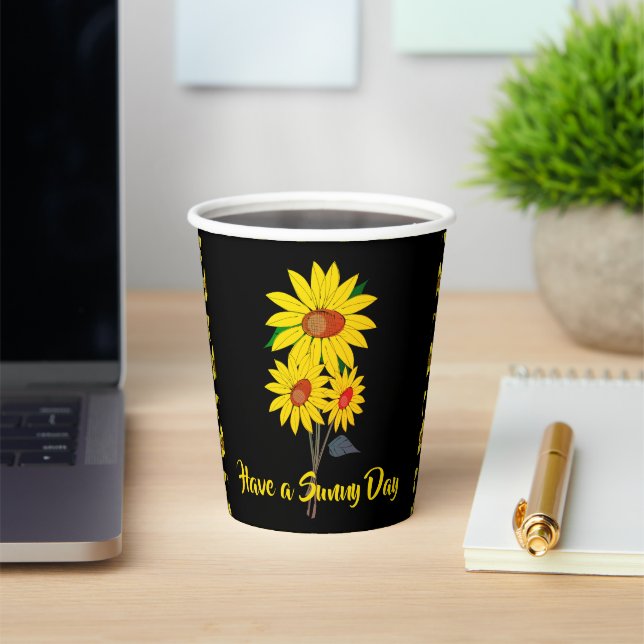 Have a Sunny Day Paper Cups (Insitu)