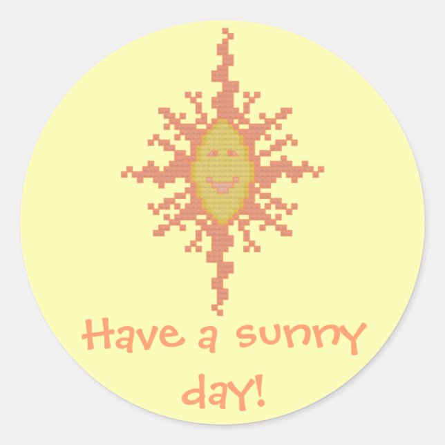 Have a sunny day! Sunburst Sticker (Front)