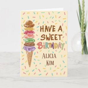 Have A Sweet Birthday Folded Greeting Card
