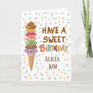 Have A Sweet Birthday Folded Greeting Card