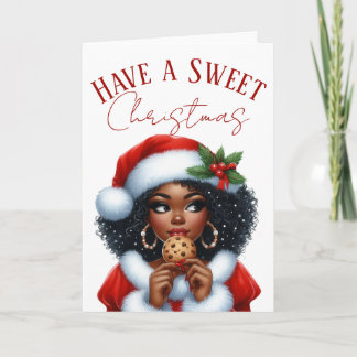 Have a Sweet Christmas Black Mrs Clause Card