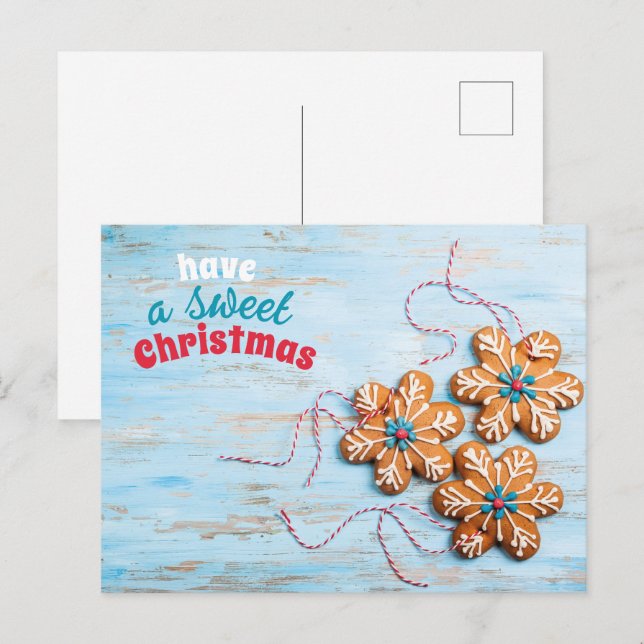 Have A Sweet Christmas Gingerbread Postcard (Front/Back)