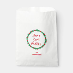 Have a Sweet Christmas, Holiday Treat Favour Bags