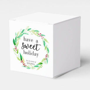 Have a Sweet Holiday Baked Goods Christmas Wreath Favour Box