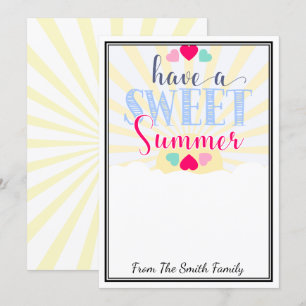 have a sweet summer teacher gift money CARD HOLDER