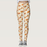 Have a Sweet Thanksgiving Sweet Potatoes Leggings<br><div class="desc">Celebrate Thanksgiving in style with these fun leggings. They feature illustrations of sweet potatoes in brown and orange along with the message HAVE A SWEET THANKSGIVING. The graphics and lettering are set against a cream or ivory coloured background.</div>