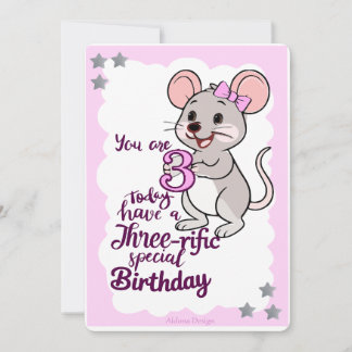 Have a Three-rific Birthday Invitation