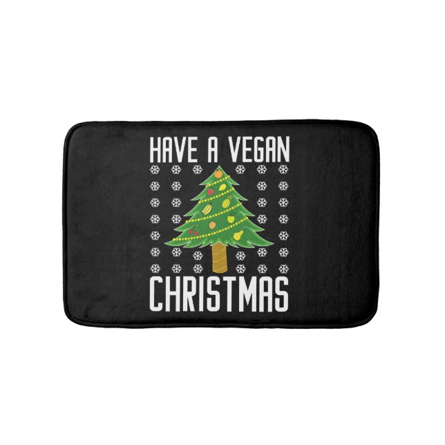 have a vegan christmas bath mat (Front)